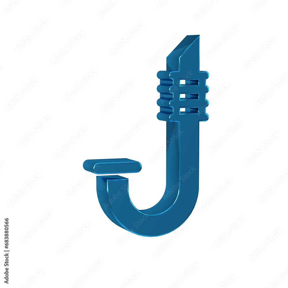Blue Snorkel icon isolated on transparent background. Diving underwater equipment. Blue Snorkel icon isolated on transparent background. Diving underwater equipment.