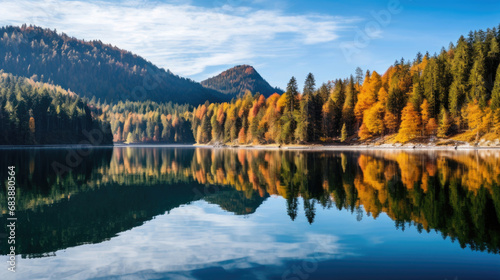 Autumn mountains landscape