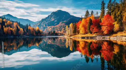 Autumn mountains landscape