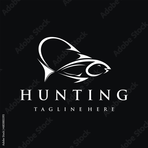 Vector hunting logo design vector icon with modern style