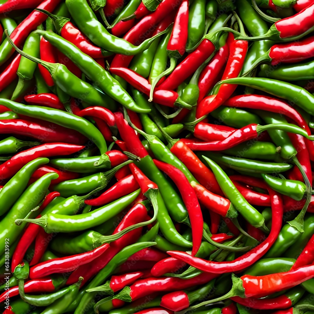 A Texture Of Red And Green Chili Peppers That Are Hot And Spicy 144595389 (3)