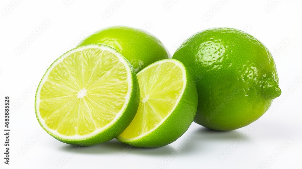 Isolated lime on a white background.