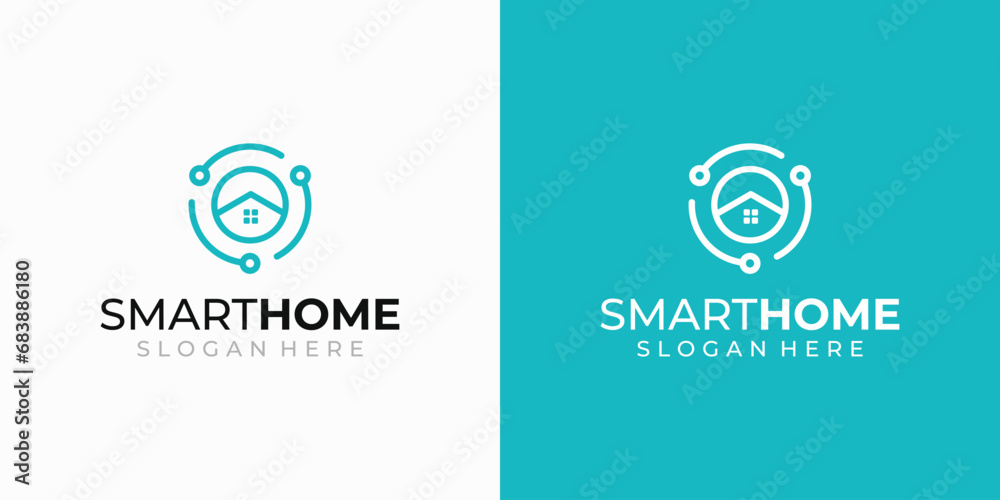 Technology smart home logo Technology smart home logo