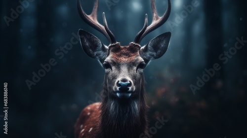 deer as a human realistic portrait.Generative AI