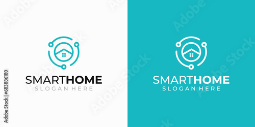 Technology smart home logo