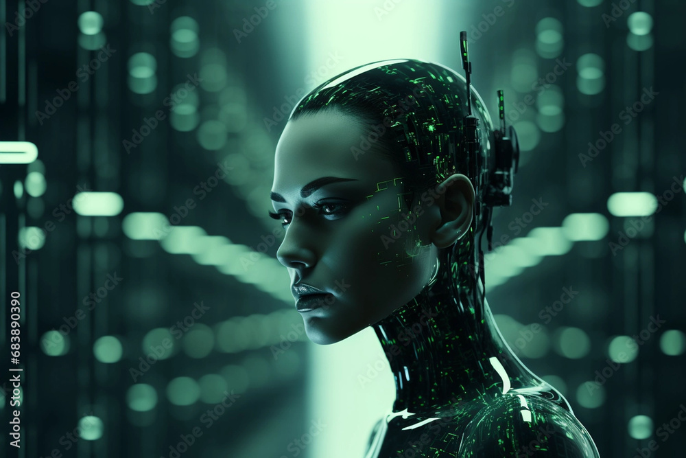 artificial intelligence in green background technology artificial intelligence in green background technology
