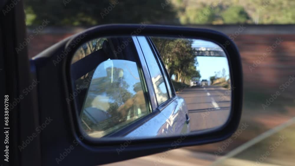 mirror and car mirror and car