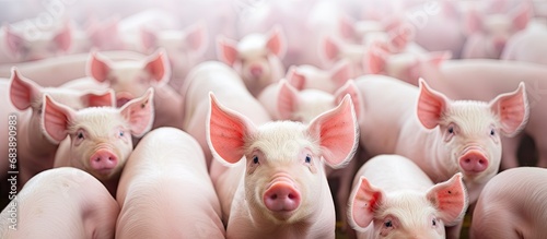 In the world of agriculture and agribusiness, farm animals such as pigs play a crucial role in the economy, as their breeding and livestock promotion contribute to the production of pork, a favorite photo