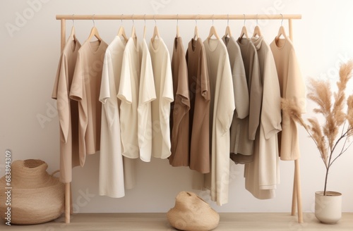 the are hanging up on a rack,