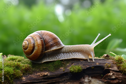 snail on a green leaf © Daniel