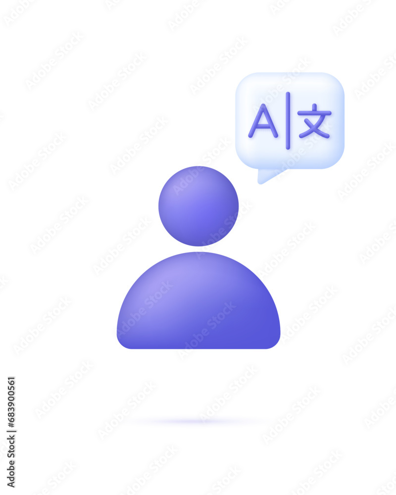 3D Language translation sign. E-learning and education, learning language courses concept. Dictionary. 3D Language translation sign. E-learning and education, learning language courses concept. Dictionary.