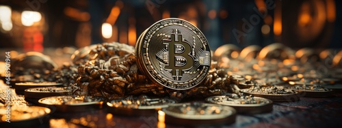 Bitcoin crypto coin money digital background currency gold concept virtual payment. Cryptocurrency coin bit bitcoin crypto exchange technology business finance future market blockchain mining trade photo