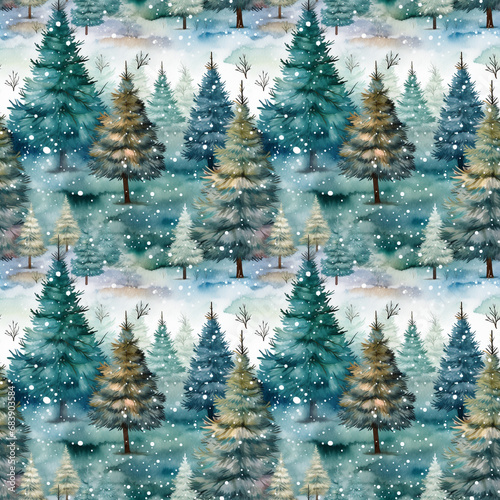 winter forest with snow