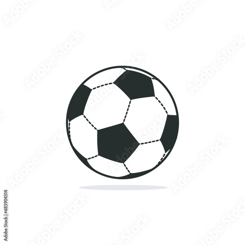 occer Ball Vector Illustration. Sport Logo Icon. Football Mascot. Flat Cartoon Style design