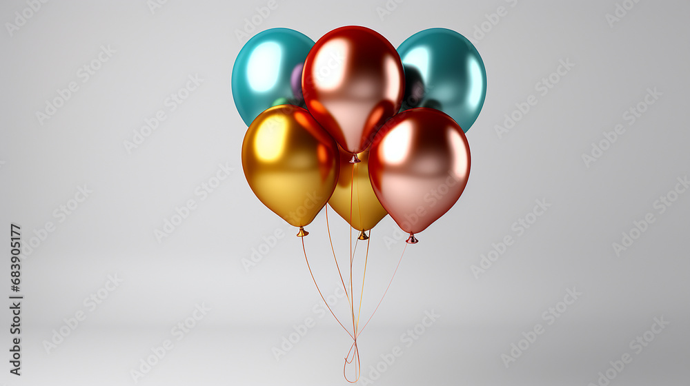 Isolated colorful metallic balloon Isolated colorful metallic balloon