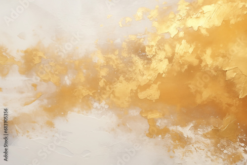 Gold and white abstract texture painting © Alex