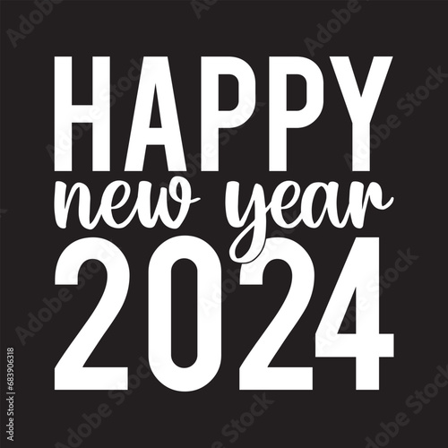 Happy nwe year 2024 svg design