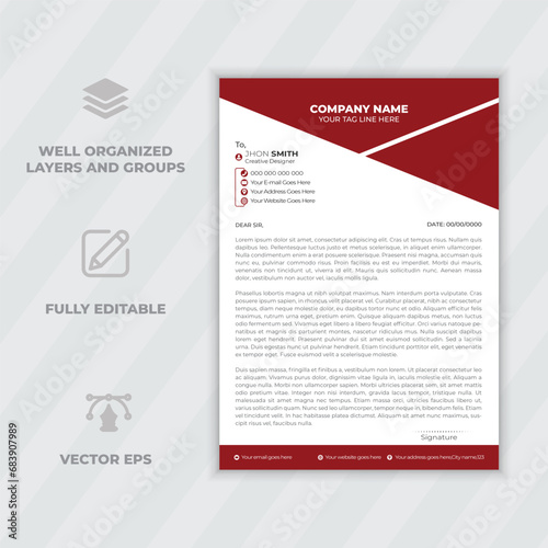 Modern business and corporate letterhead template Corporate identity template