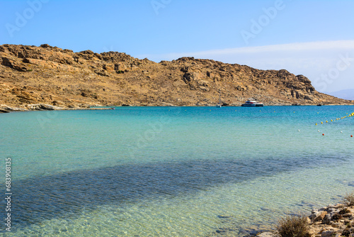 Monastiri beach in the Agios Ioannis Bay on Paros island, Cyclades, Greece photo