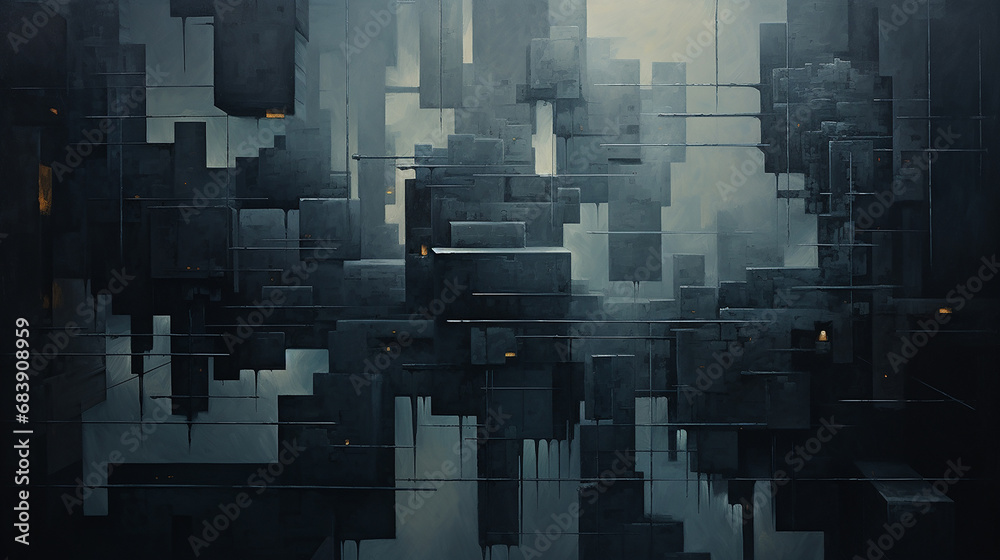 Moody abstract art with an enigmatic elegance Moody abstract art with an enigmatic elegance