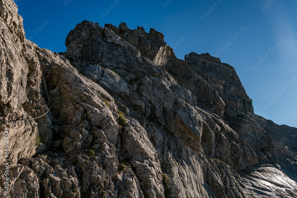 Challenging mountain tour via the Mindelheim via ferrata from Mittelberg Kleinwalsertal