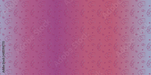geometric abstract seamless pattern background with intersecting squares, isolated on gradient background