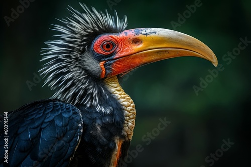 Social Hornbill bird. Sumatra fauna bill. Generate Ai © juliars