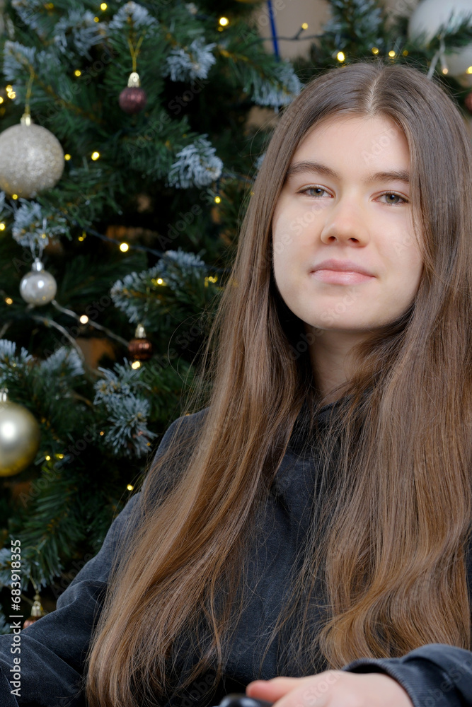 Portrait of a pretty girl with long hair Portrait of a pretty girl with long hair