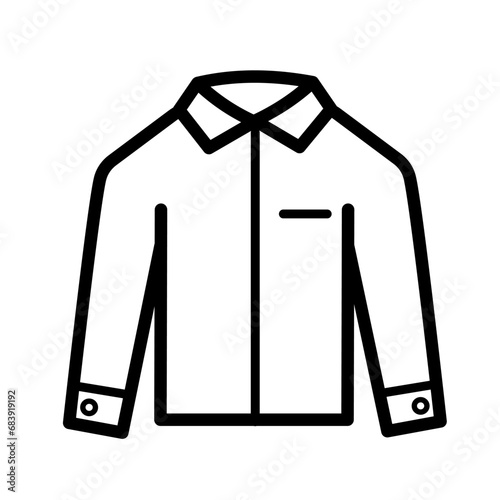men's shirt with collar - vector icon