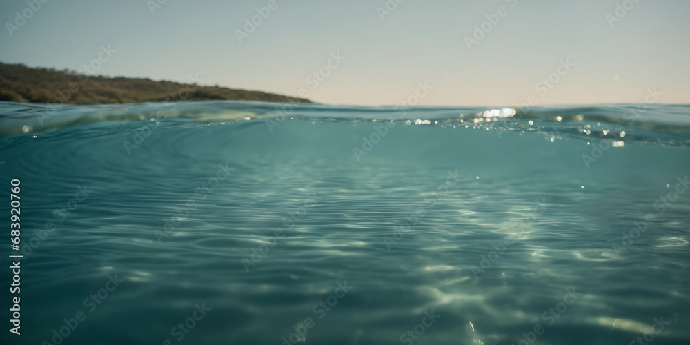 View of the sea from the beach.