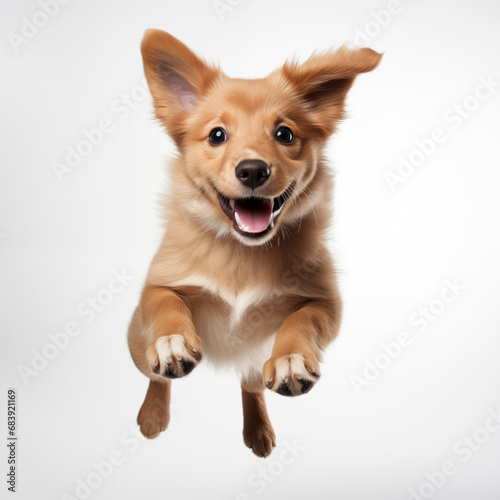 Cute happy dog jumping  © Vic77Yft