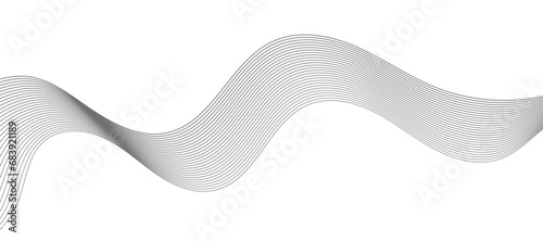 Abstract vector background with grey wavy lines