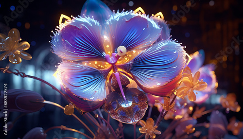 Colorful, cosmic flower - Generativ AI