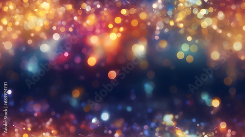 Seamless soft bokeh texture with blurred multicolored lights