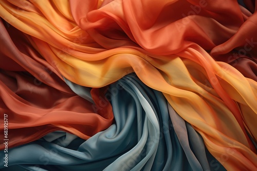 A close up view of a colorful fabric. This versatile image can be used for various projects