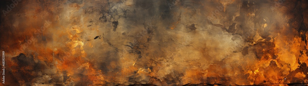 Abstract Painting with Turbulent Sky and Dramatic Atmosphere