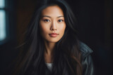 portrait of beautiful asian woman, generative ai 