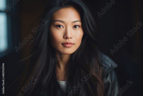 portrait of beautiful asian woman, generative ai  © vvalentine