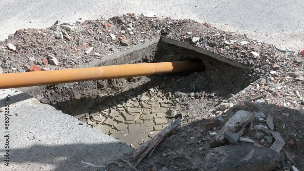 Vidéo Stock Horizontal directional drilling technology. Drilling