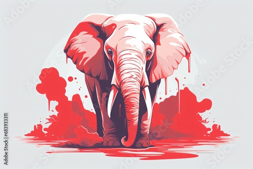 Poster design to create awareness about animal cruelty on elephants photo
