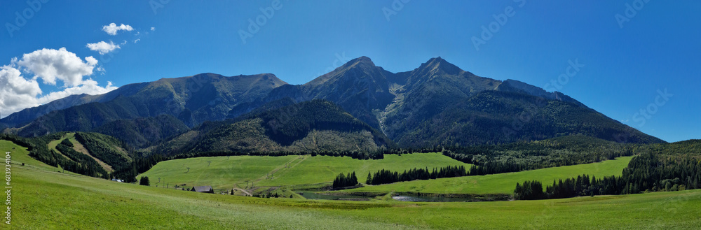 panoramic view of Tatra mountains. Slovakia