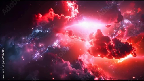 colorful shapes in form of universe creation, ai generated
