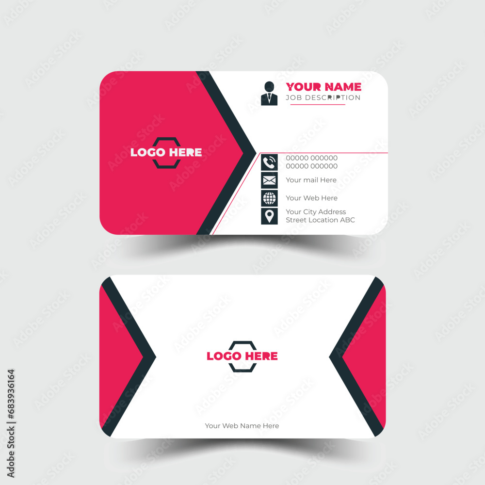 Vector modern and creative business card template Vector modern and creative business card template