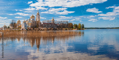 Nilo-Stolobenskaya Monastery on an island on Lake Seliger