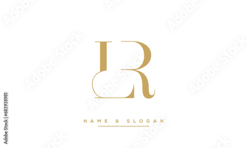 LR or RL Alphabet Letters Logo Monogram