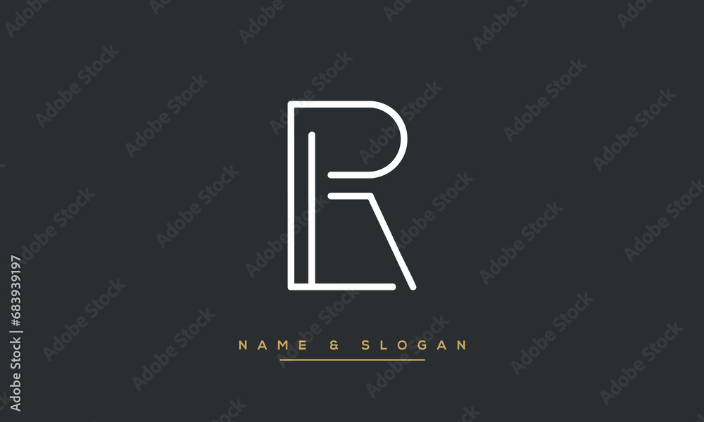 LR or RL Alphabet Letters Logo Monogram LR or RL Alphabet Letters Logo Monogram