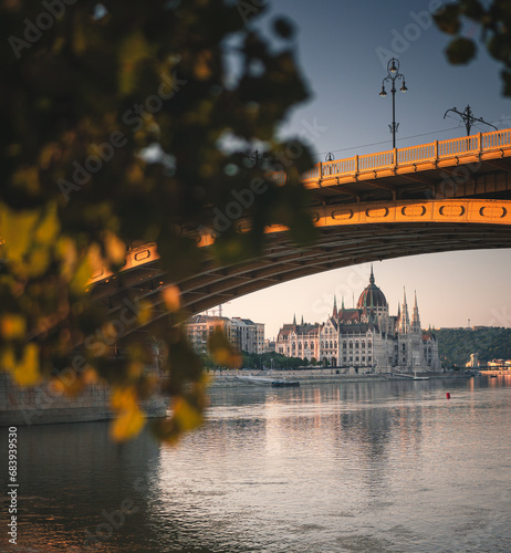 View on the Margaret Bridge in autumn