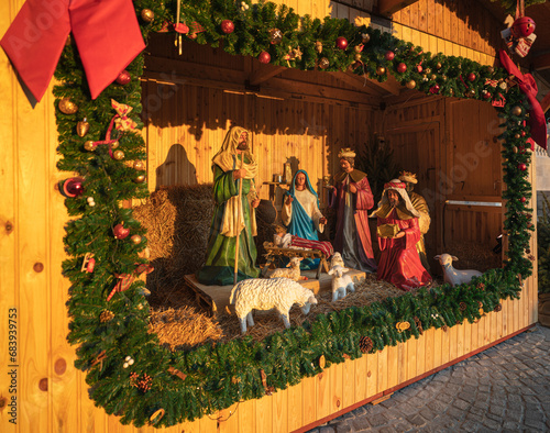 Wooden house with Holy Fami...