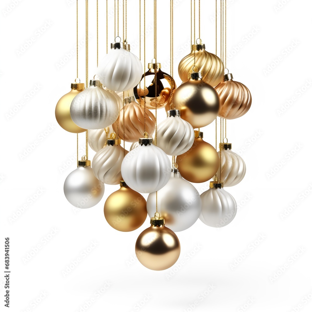Christmas balls isolated on white background generative ai Christmas balls isolated on white background generative ai