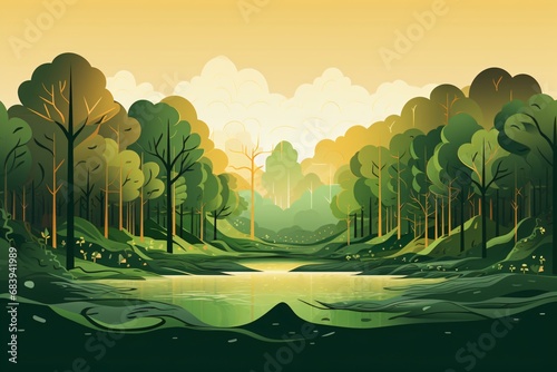 Graphic illustration of aforestation photo